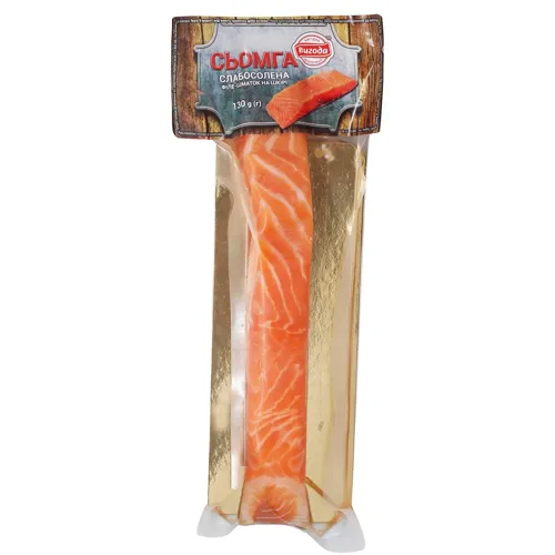 Сьомга Вигода філе-шматок на шкірі слабосолона 130г