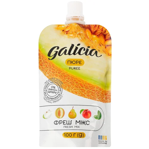 Пюре Галіція Фреш мікс смак Дині та м’яти 100г