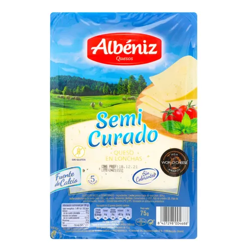 Сир напівтвердий Albeniz лоток 75г