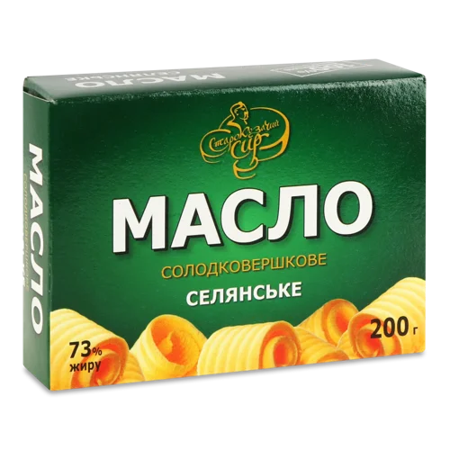 Масло Солодковершкове 73% Селянське Старокозачий, к/у, 200 г