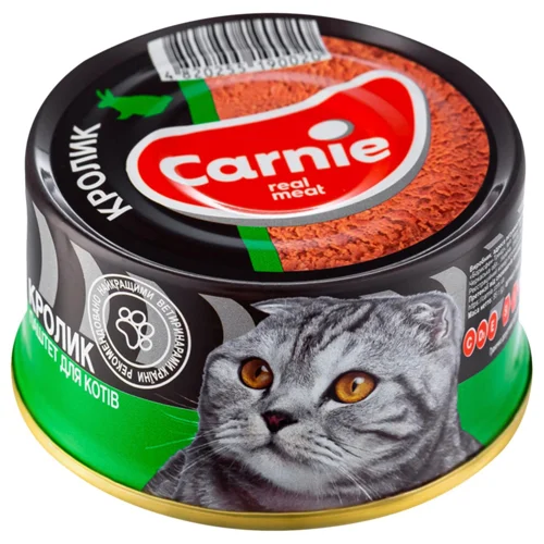 Корм вологий Carnie з кроликом для дорослих котів 90г