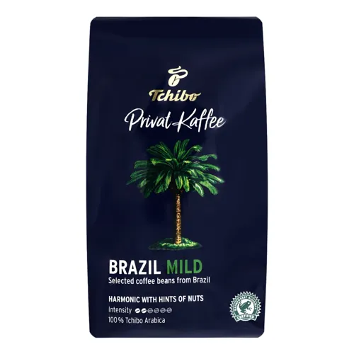 Кава натуральна смажена в зернах Brazil Mild Privat Kaffee Tchibo