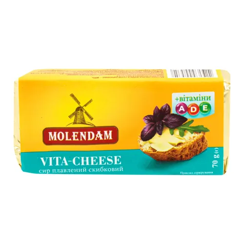 Сир плавлений 40% з вітамінами Vita-cheese Molendam м/у 70г