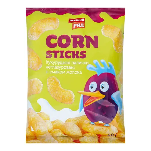 Кукурудзяні палички Перший Ряд Молочні 60г