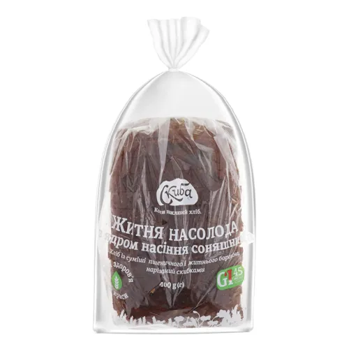 Хліб нарізний з ядром насіння соняшника Житня насолода Скиба м/у 400г