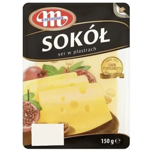 Сир Млековіта Сокол нарізаний 45% 150г