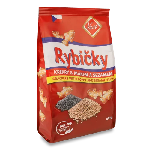 Печена Рибка Мак/Сезам, 100Г, VEST