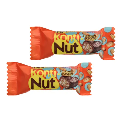 Цукерки глазуровані з солоним арахісом Konti-Nut Konti кг