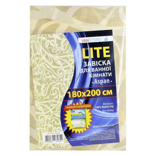 Завіска для ванної Vanstore Aspan 63011 180х200см