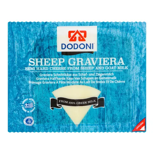 Сир 40% напівтвердий Sheep Graviera Dodoni вищого ґатунку 250г