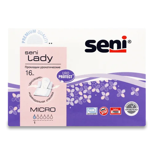 Урологічні Прокладки Micro Lady Seni, Вищий ґатунок, 16 шт