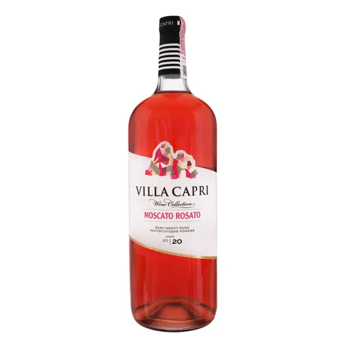 Вино 1.5л 9-13% рожеве напівсолодке Moscato Rosato Villa Capri