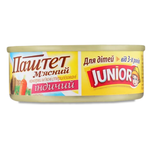 Паштет М'ясний Індичий Для Дітей В/ґ, 100г