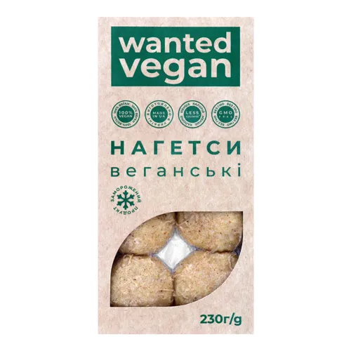 Нагетси заморожені веганські Wanted vegan к/у 230г