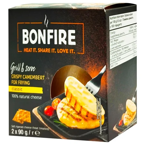 Сир Bonfire Камамбер м’який термооброблений 55% 90г х 2шт
