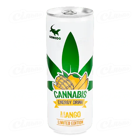 Напій енергетичний Komodo Cannabis Mango газований, 0,25л