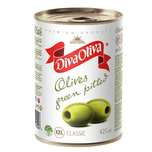 Оливки Diva Oliva зелені XXL б/к з/б 390г