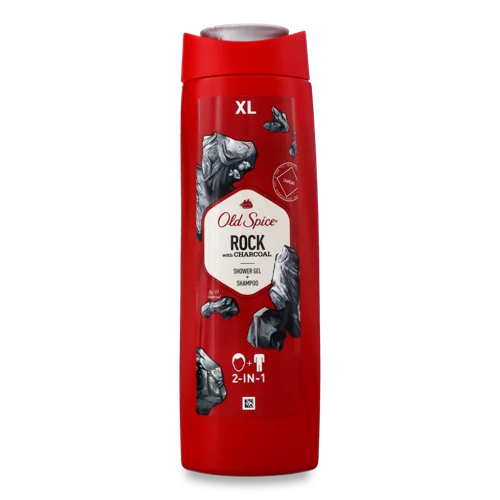 Шампунь-гель Rock with Charcoal 2в1 Old Spice, 400мл