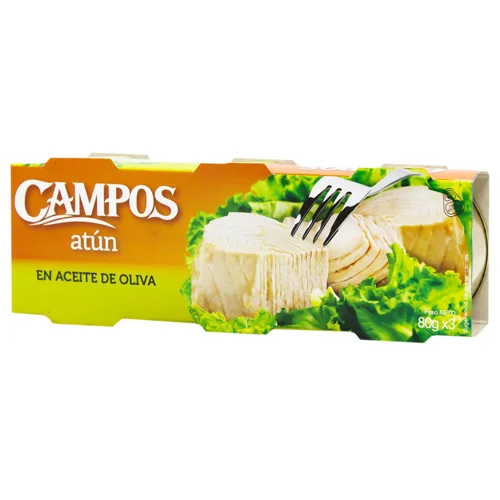 Тунець Campos у оливковій олії 3шт*80г