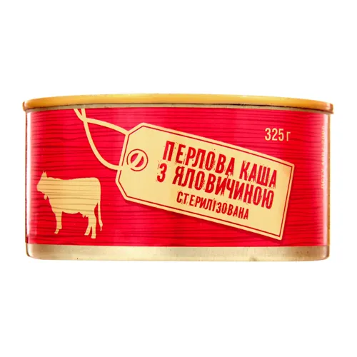 Каша перлова з яловичиною стерилізована Фабрика Здорово з/б 325г