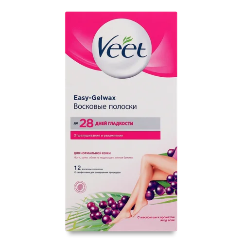 Воскові Смужки Для Депіляції Нормальної Шкіри Veet, 12шт
