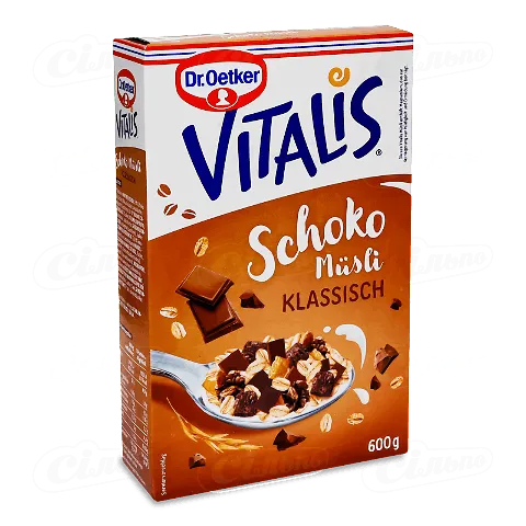 Мюслі Dr.Oetker Vitalis з шоколадом, 600г