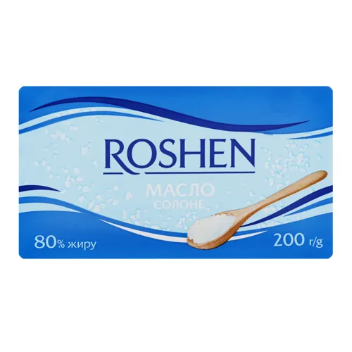 Масло 80% солоне кисловершкове Roshen м/у 200г