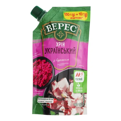 Хрін з буряком Український Верес д/п 140г