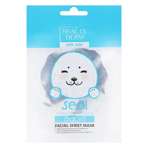 Маска для обличчя BeautyDerm Animal Seal Aqva зволожуюча тканинна 25мл