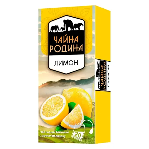 Чай чорний з лимоном Чайна родина 20*1,5г