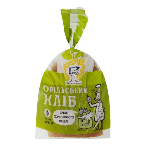 Хліб половинка в нарізці Орільський Рома м/у 0.275кг