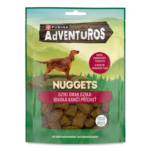 Корм Додатковий Для Дорослих Собак Шматочки Зі Смаком Дикого Кабана, Nuggets Adventuros, в/ґ, 90г