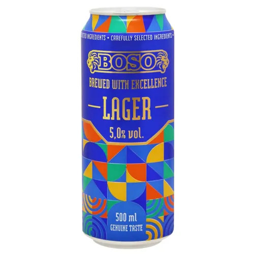 Пиво Boso Lager світле 5% 0,5л