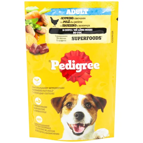 Корм вологий Pedigree з куркою для собак 100г