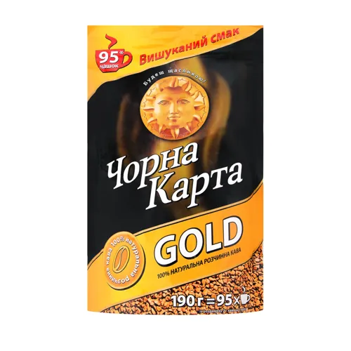 Кава Gold розчинна сублімована Чорна Карта е/п 190г