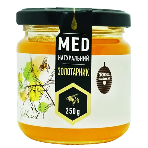 Мед золотарниковий натуральний 250г