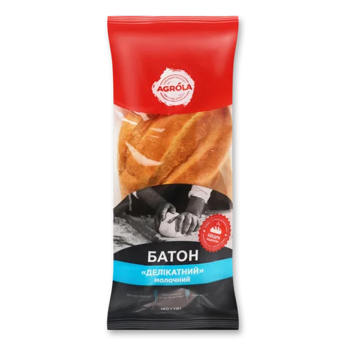 Батон Молочний Делікатний Agrola, в/ґ, 180г