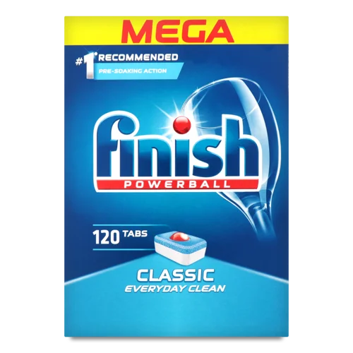 Засіб Для Миття Посуду В Посудомийних Машинах Таблетки Classic Powerball Finish, 1920 г