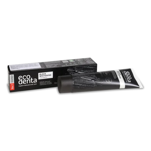 Зубна Паста З Чорним Деревним Вугіллям Black Whitening Ecodenta, 100мл