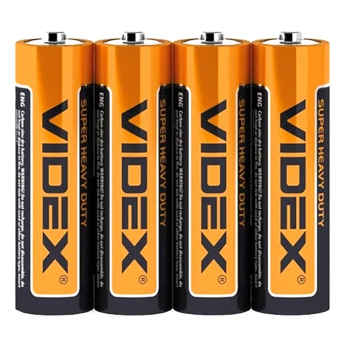 Батарейка Videx сольова R6P/AA 4шт