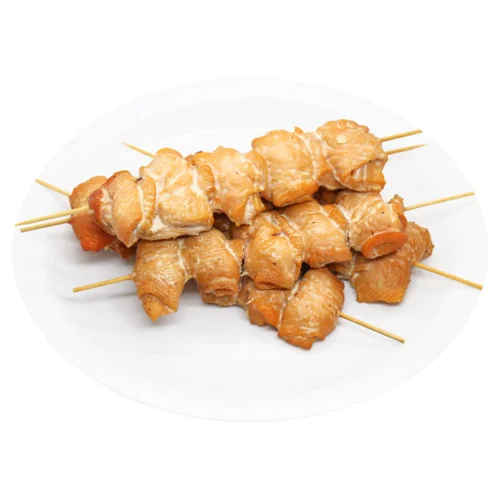 Шашлик з сьомги гарячого копчення