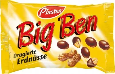 Драже Piasten Big Ben Brown арахис в шоколаде 250г