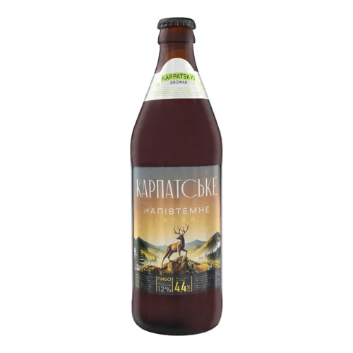 Пиво 0.5л 4.4% напівтемне Карпатське Karpatskyi Browar
