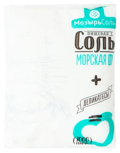 Сіль харчова Морська Плюс Мозырьсоль м/у 1000г
