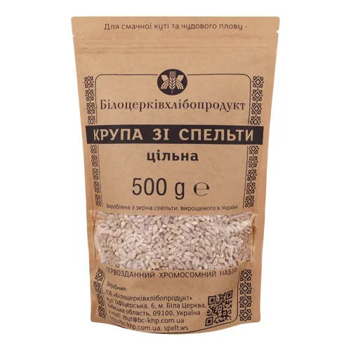 Крупа зі спельти цільна Білоцерківхлібопродукт д/п 500г