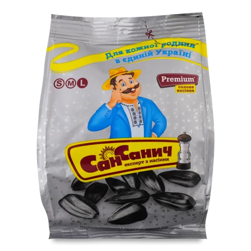 Насіння Соняшника Смажене Солоне Вищого Ґатунку, м/у 100г