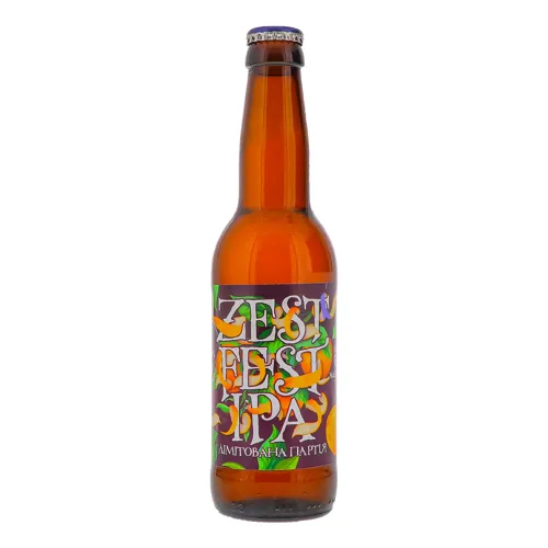 Пиво 0.33л 6% світле нефільтроване непастеризоване Zest Fest IPA Varvar бут