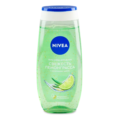 Гель-Догляд Для Душу Nivea Свіжість Лемонграсу, Пластикова Пляшка 250мл