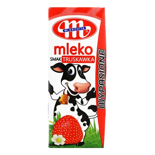 Молоко Mlekovita 200мл з полуничним смаком