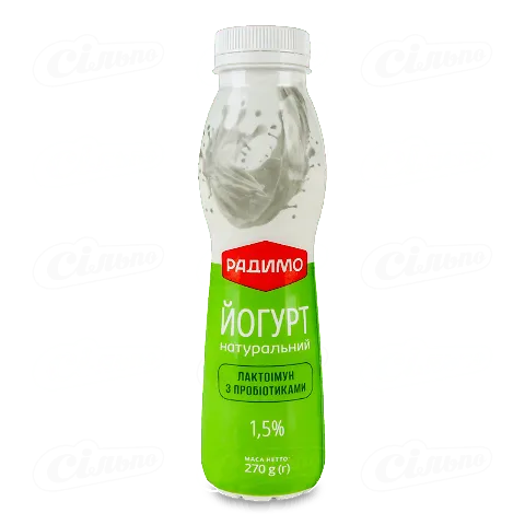 Йогурт РадиМо Лактоімун Натуральний з пробіотиками 1.5%, 270г